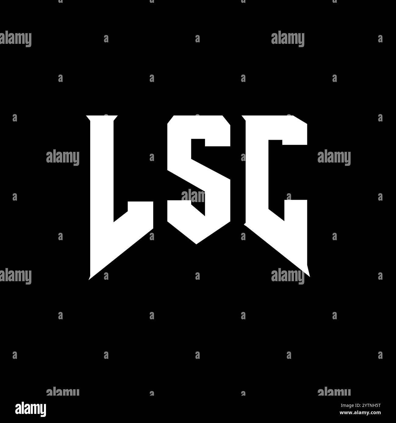 LSC Letter Logo design per azienda tecnologica. Combinazione di colori bianco e nero con logo LSC. Logo LSC, vettore LSC, design LSC, icona LSC, alph LSC Illustrazione Vettoriale