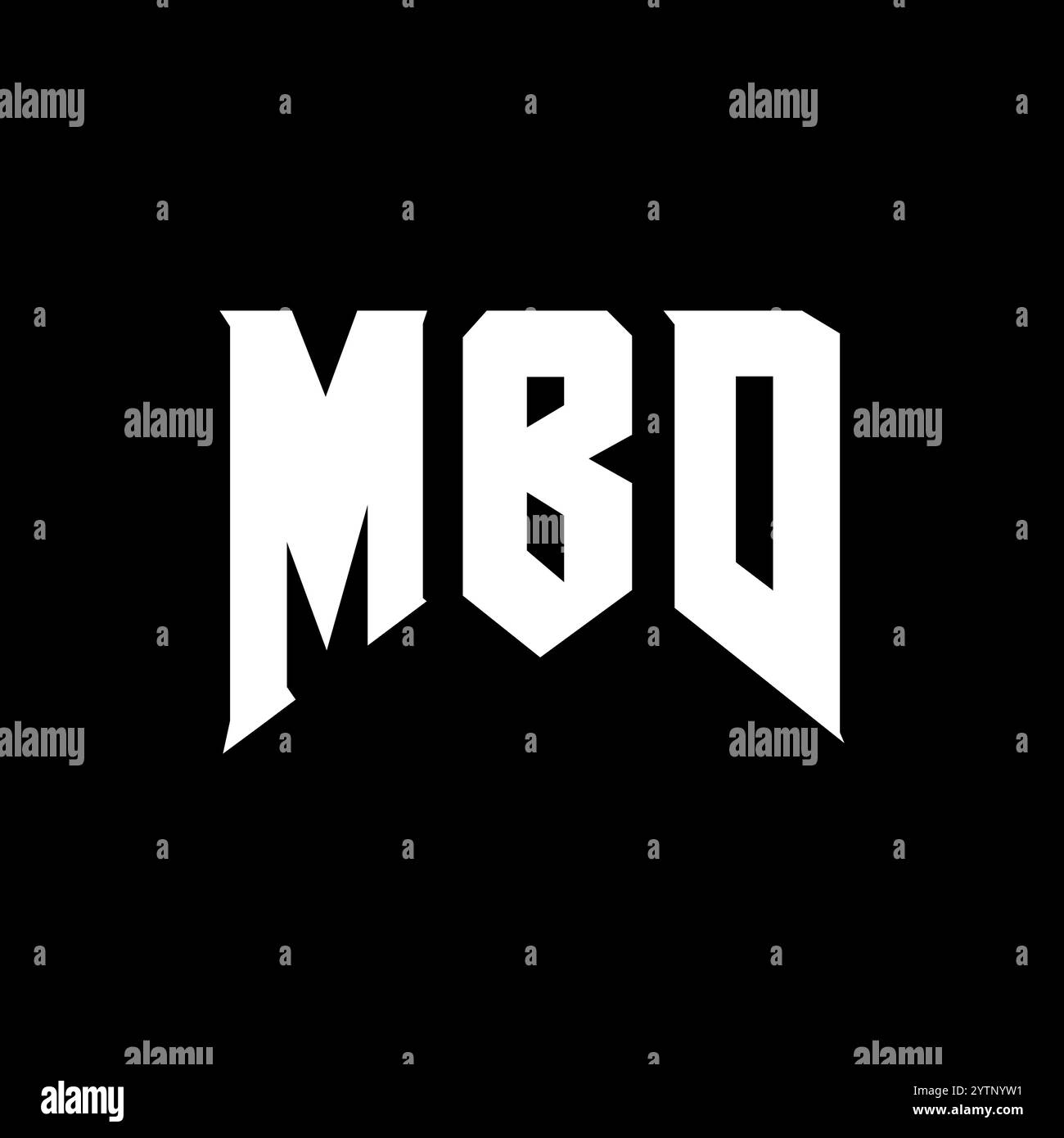 Logo MBD Letter per l'azienda tecnologica. Combinazione di colori bianco e nero con logo MBD. Logo MBD, vettore MBD, design MBD, icona MBD, alph MBD Illustrazione Vettoriale