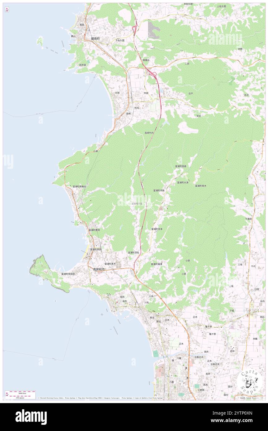 Tomiuracho-nyu, Minamib's Shi, JP, Giappone, Chiba, N 35 3' 35'', N 139 51' 2'', MAP, Cartascapes Map pubblicato nel 2024. Esplora Cartascapes, una mappa che rivela i diversi paesaggi, culture ed ecosistemi della Terra. Viaggia attraverso il tempo e lo spazio, scoprendo l'interconnessione del passato, del presente e del futuro del nostro pianeta. Foto Stock