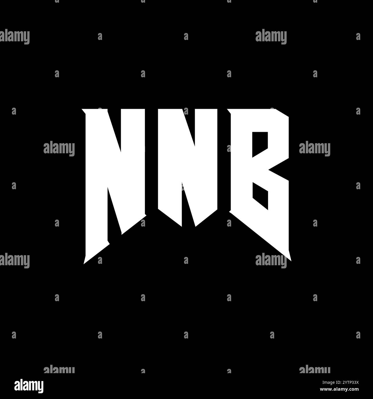 Design del logo NNB Letter per l'azienda tecnologica. Combinazione di colori bianco e nero con logo NNB. Logo NNB, vettore NNB, design NNB, icona NNB, NNB alph Illustrazione Vettoriale