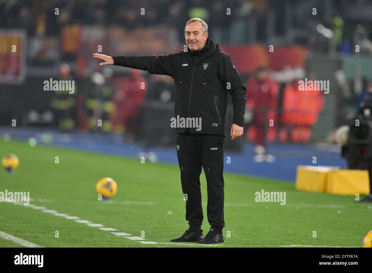 Stadio Olimpico, Roma, Italia. 7 dicembre 2024. Serie A Football; Roma contro Lecce; Marco Giampaolo allenatore della US Lecce crediti: Action Plus Sports/Alamy Live News Foto Stock