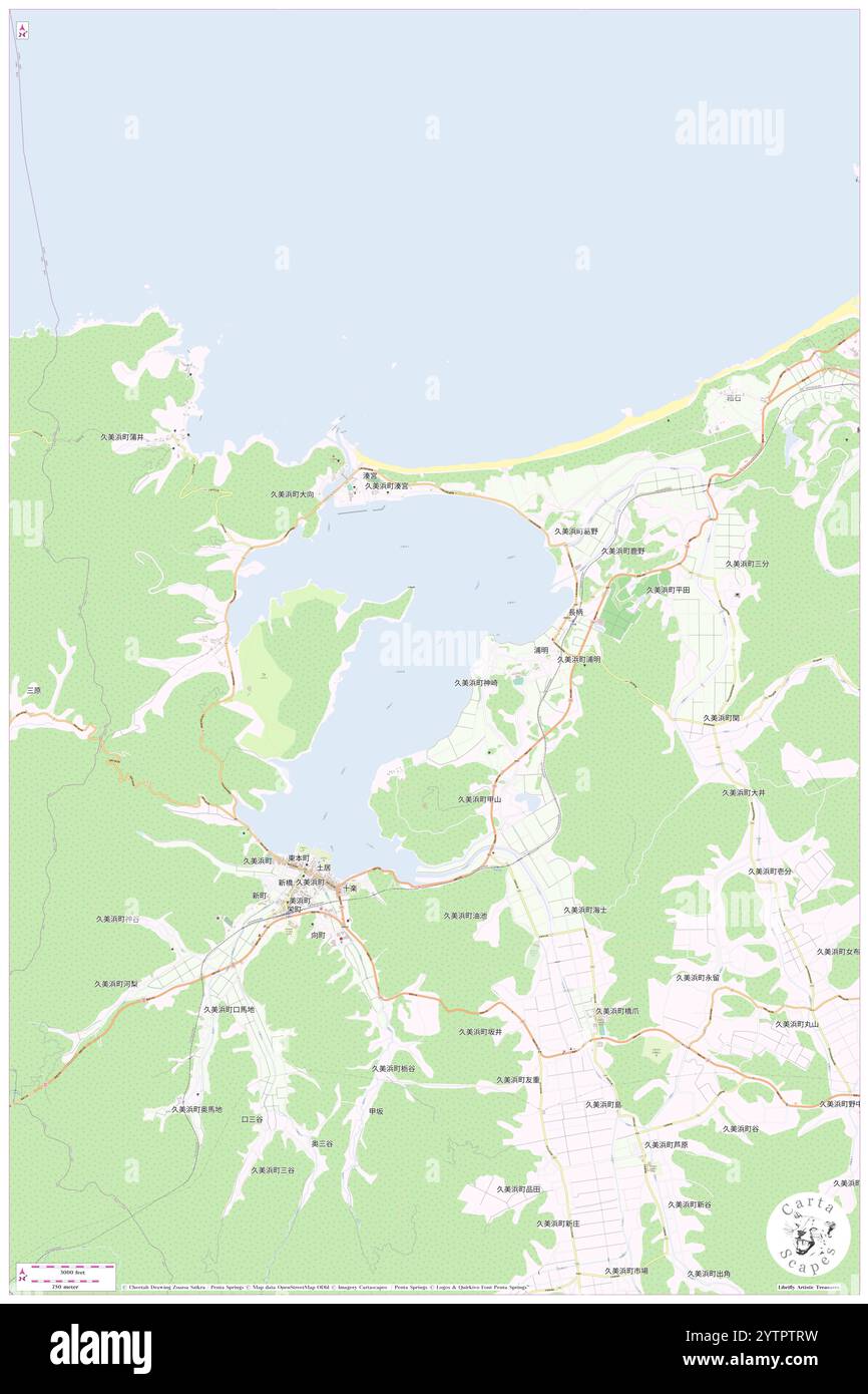 Kumihama-wan, JP, Giappone, Kyoto, N 35 37' 39'', N 134 54' 44'', MAP, Cartascapes Map pubblicata nel 2024. Esplora Cartascapes, una mappa che rivela i diversi paesaggi, culture ed ecosistemi della Terra. Viaggia attraverso il tempo e lo spazio, scoprendo l'interconnessione del passato, del presente e del futuro del nostro pianeta. Foto Stock