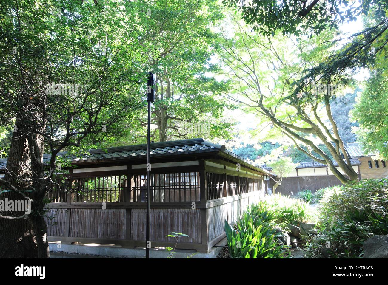 annesso in stile giapponese dell'ex residenza della famiglia Maeda (costruita nel 1929 di proprietà del governo) nel Parco Komaba, Tokyo, Giappone Foto Stock