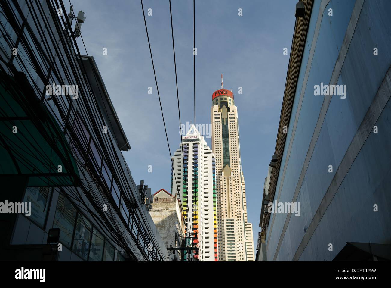 Bangkok, Tailandia - 28 novembre 2024: La Baiyoke Tower di Bangkok in Tailandia Asia, l'iconico edificio dello skyhotel di baiyoke Foto Stock