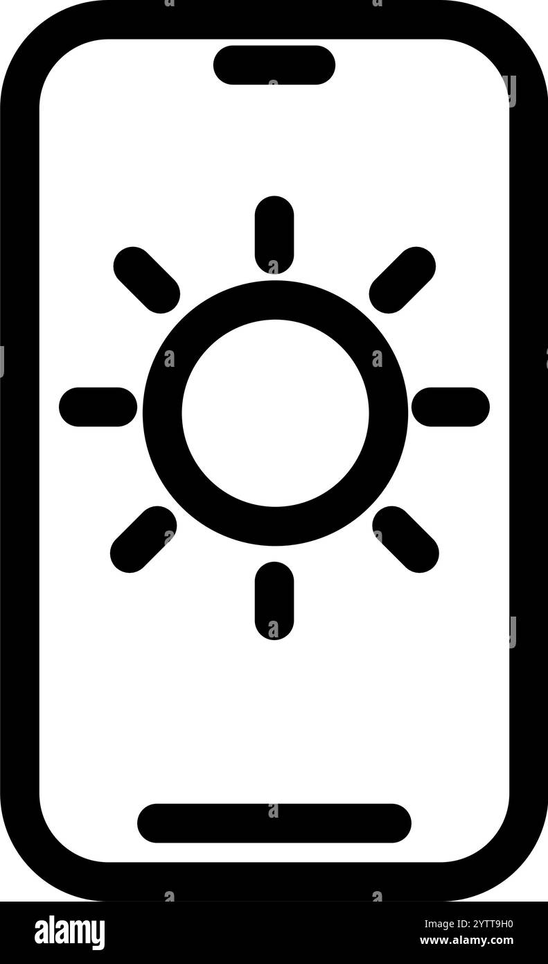 Simbolo icona tramonto - icona previsione meteo pulita e moderna Illustrazione Vettoriale