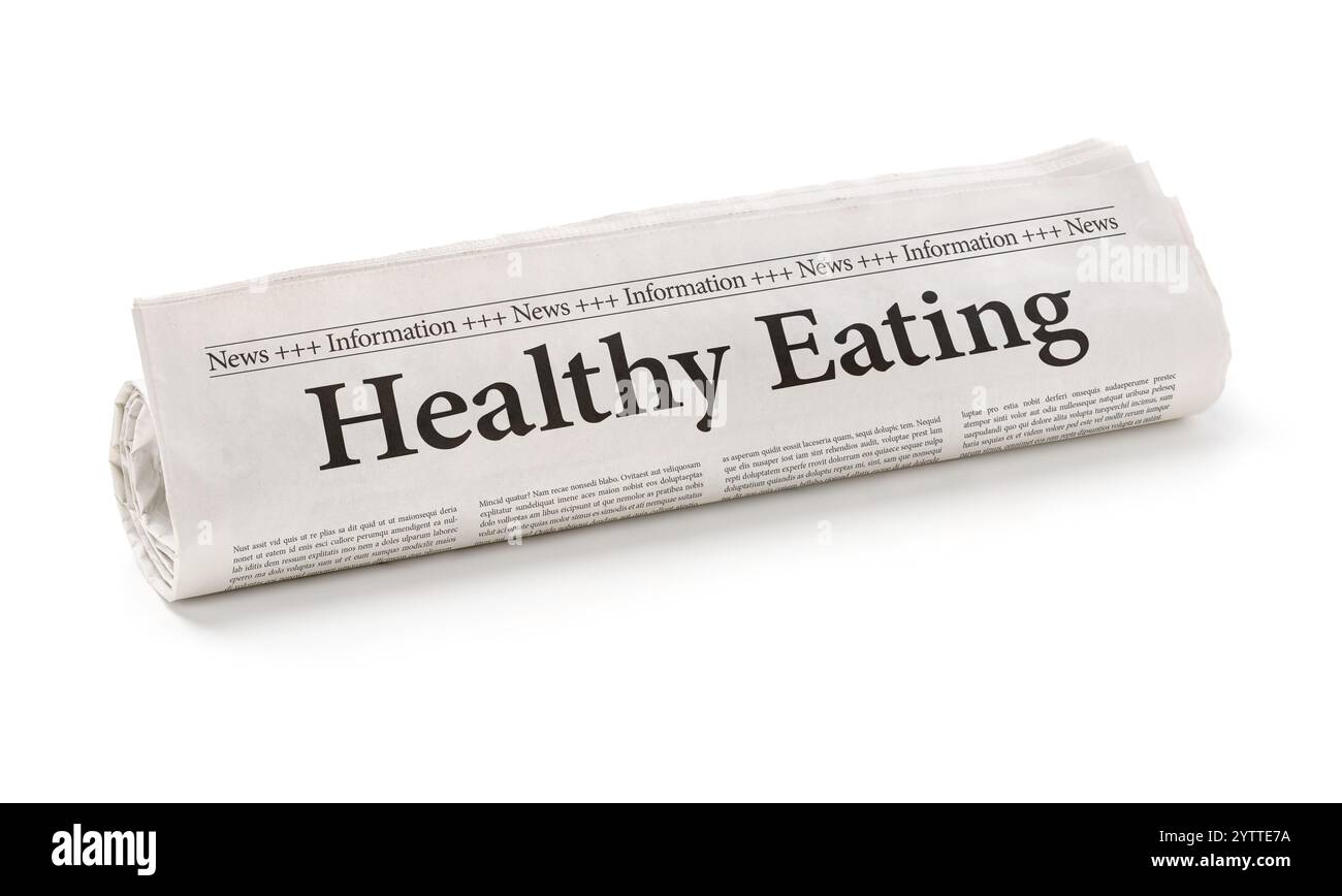 Giornale in rotolo con il titolo Foto Stock