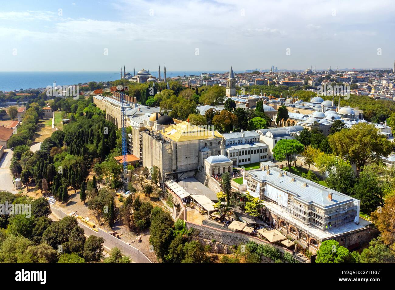 Splendida vista aerea del Palazzo Topkapi a Istanbul, Turchia Foto Stock