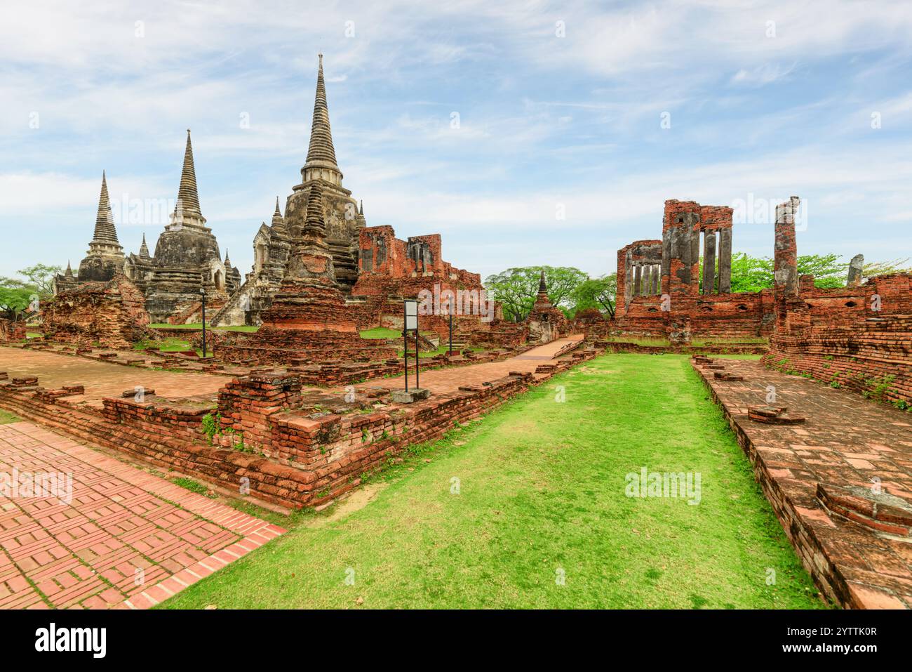 Stupa (Chedis) di Wat Phra si Sanphet ad Ayutthaya Foto Stock