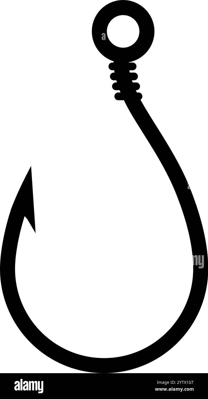 gancio per l'illustrazione del vettore di pesca Illustrazione Vettoriale
