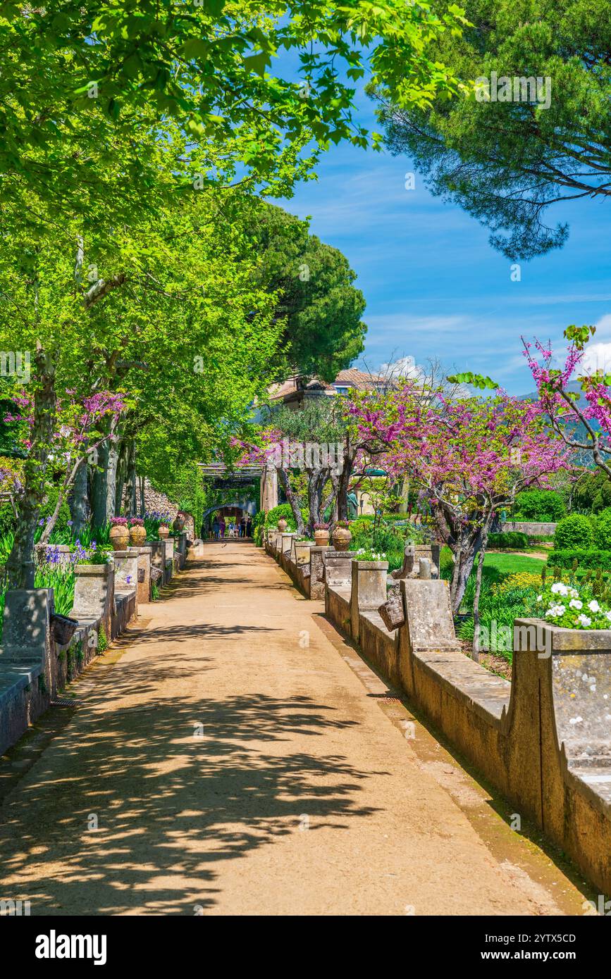 Giardini di Villa Cimbrone, Ravello, Costiera Amalfitana, Campania, Italia, Europa. Foto Stock