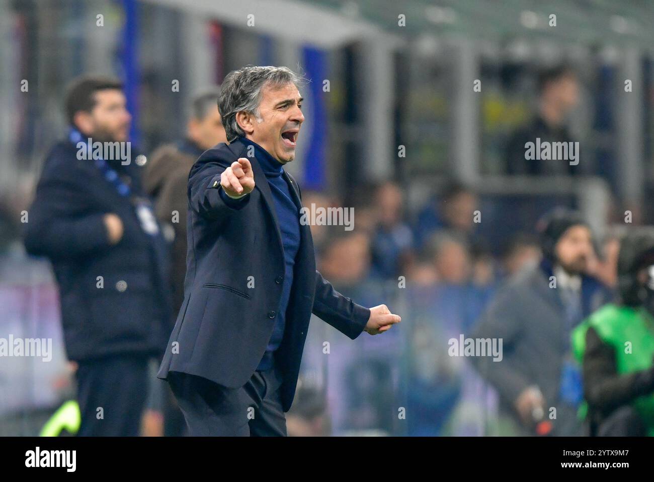 Milano, Italia. 6 dicembre 2024. L'allenatore Fabio Pecchia di Parma visto durante la partita di serie A tra Inter Milan e Parma al Giuseppe Meazza di Milano. Foto Stock