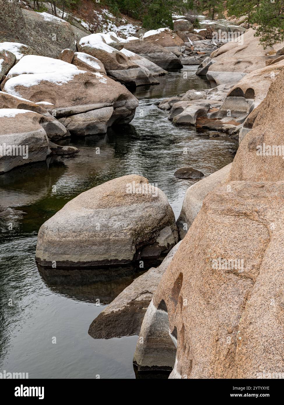 Torrente Colorado Trophy Fishing nel Cheesman Canyon Foto Stock
