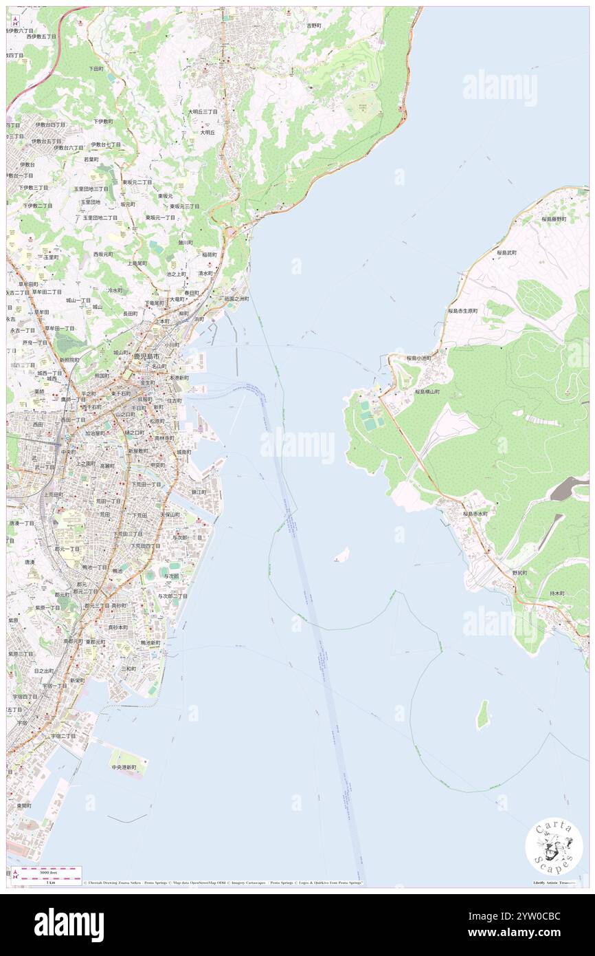 Nishi-suido, , JP, Giappone, N 31 34' 59'', N 130 34' 59'', MAP, Cartascapes Map pubblicata nel 2024. Esplora Cartascapes, una mappa che rivela i diversi paesaggi, culture ed ecosistemi della Terra. Viaggia attraverso il tempo e lo spazio, scoprendo l'interconnessione del passato, del presente e del futuro del nostro pianeta. Foto Stock