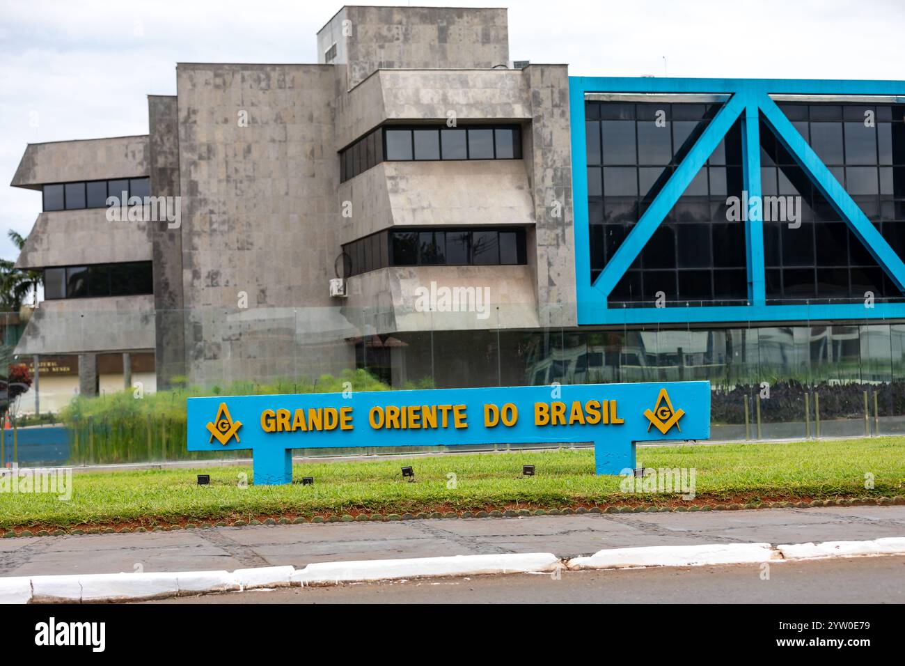 Edificio della sede del grande Oriente della Massoneria in Brasile Foto Stock