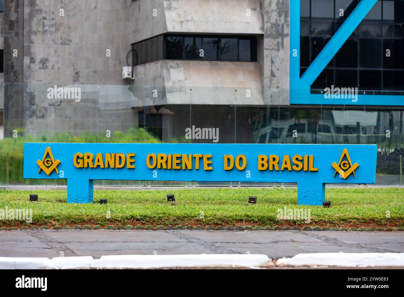 Edificio della sede del grande Oriente della Massoneria in Brasile Foto Stock