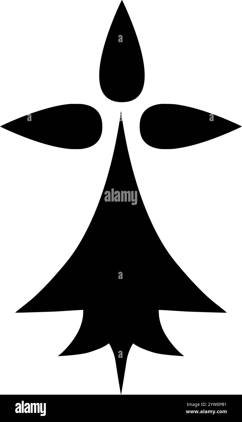 Ermine nero su sfondo isolato su sfondo trasparente Illustrazione Vettoriale