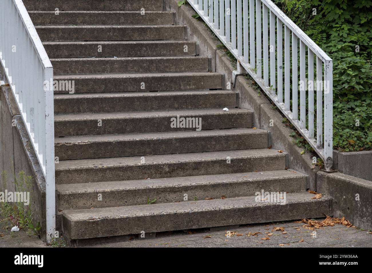Scala di metallo fuori dall'edificio Foto Stock