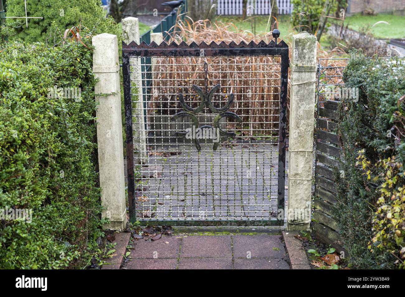 Porta al giardino in Germania Foto Stock
