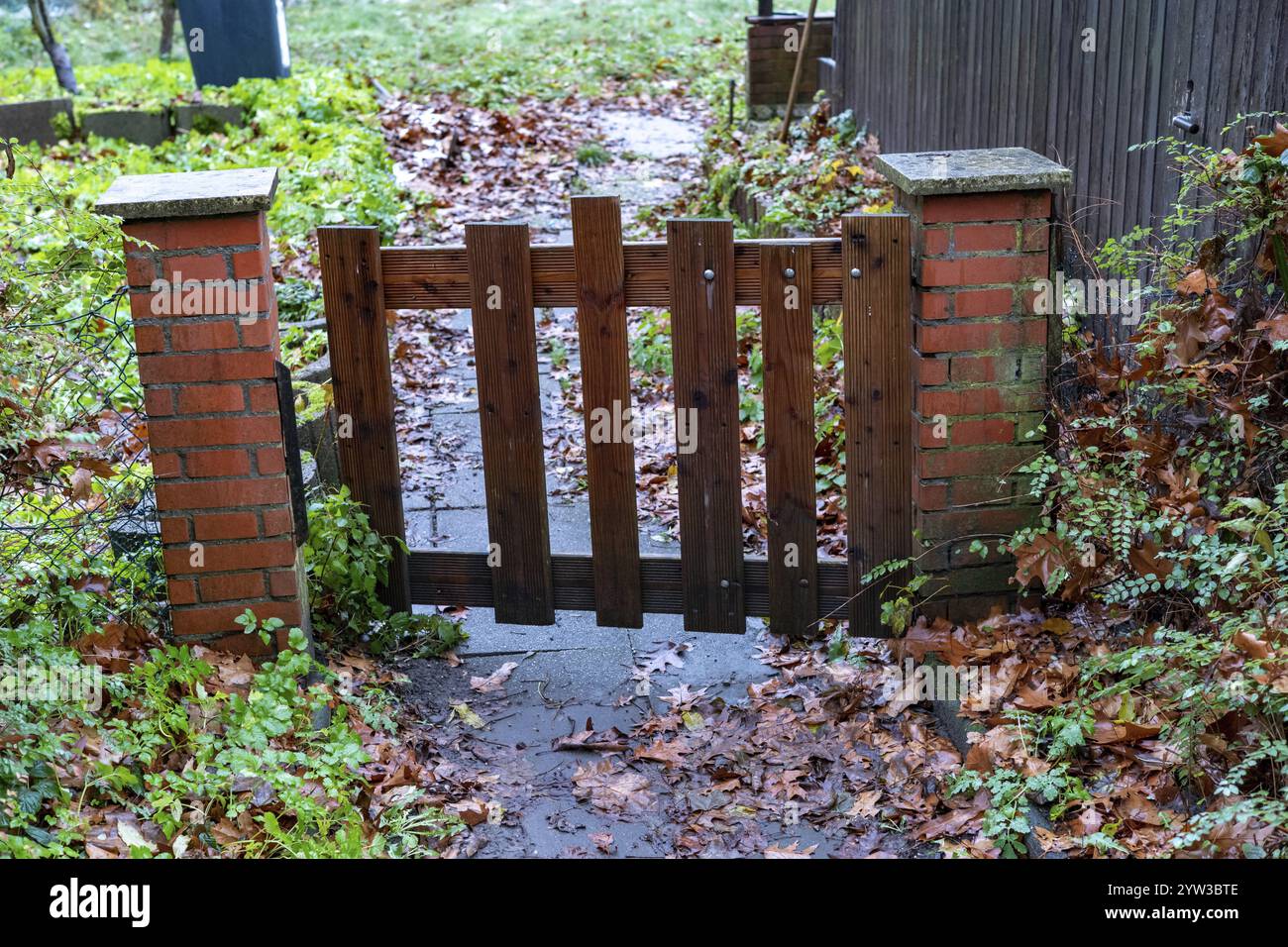 Porta al giardino in Germania Foto Stock