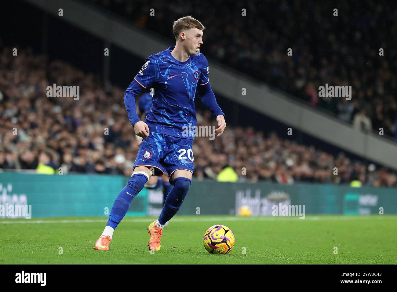 Londra, Regno Unito. 8 dicembre 2024. L'attaccante del Chelsea Cole Palmer durante la partita tra Tottenham Hotspur FC e Chelsea FC English Premier League al Tottenham Hotspur Stadium, Londra, Inghilterra, Regno Unito l'8 dicembre 2024 Credit: Every Second Media/Alamy Live News Foto Stock