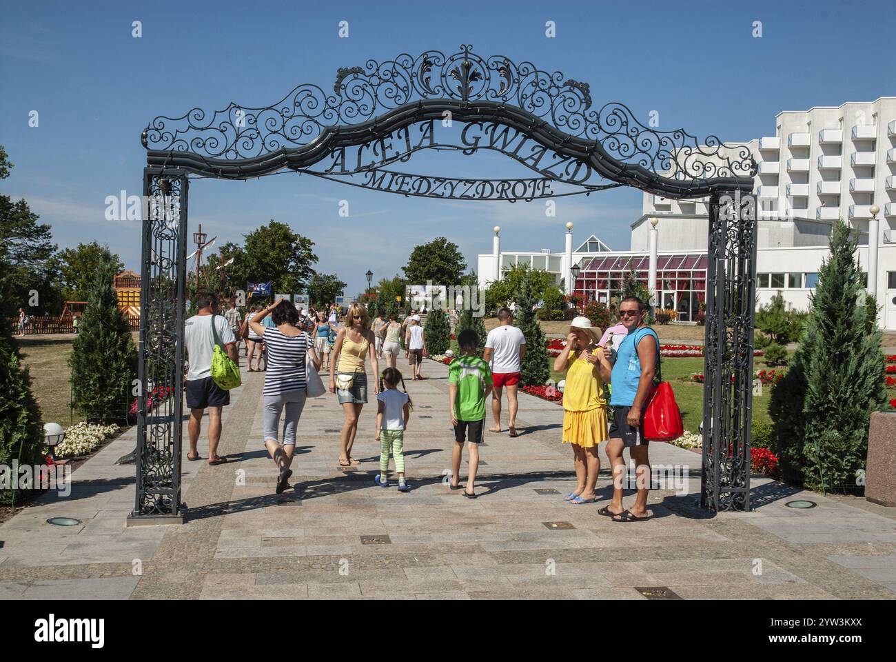 Porta a Miedzyzdroje, Pomerania occidentale, Mar Baltico, Polonia, Europa orientale, Europa Foto Stock