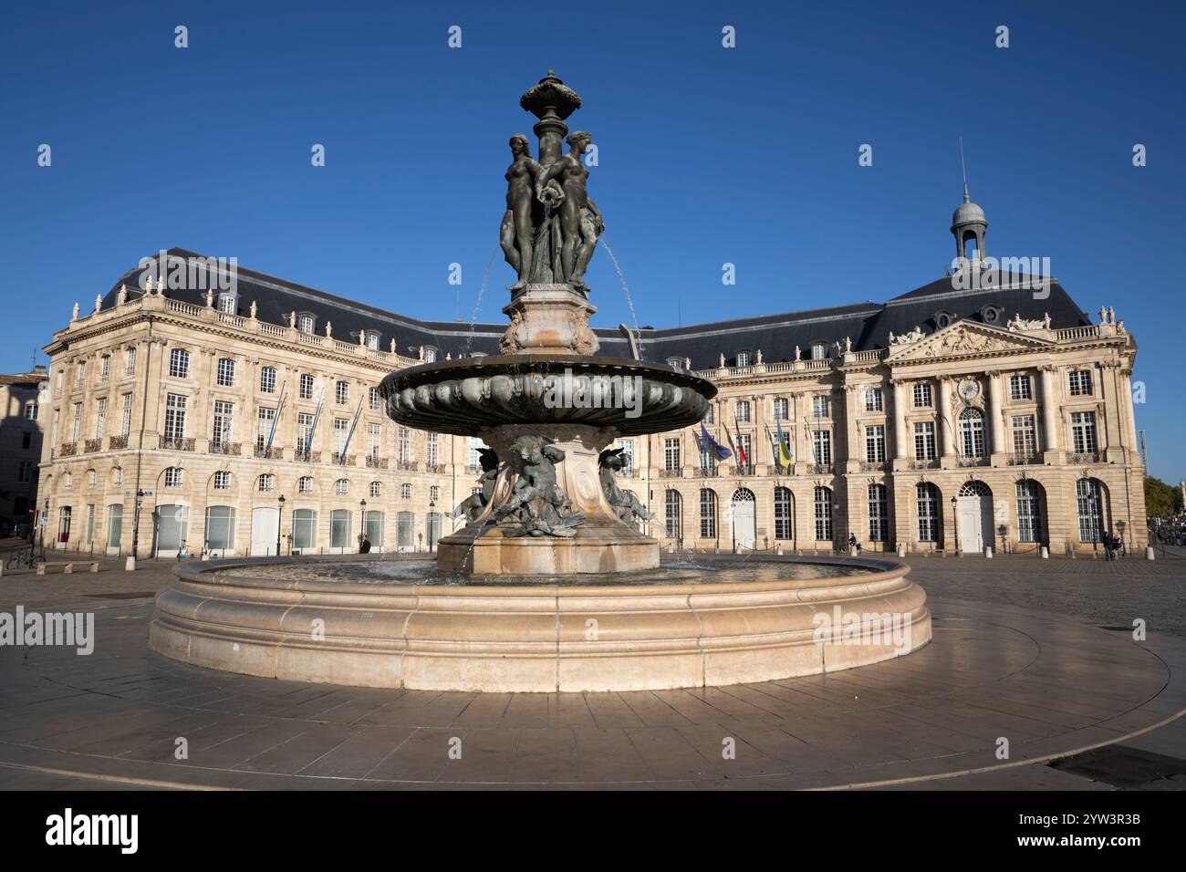 Place de la Bourse, Bordeaux, Nouvelle-Aquitaine, Francia, Europa Foto Stock