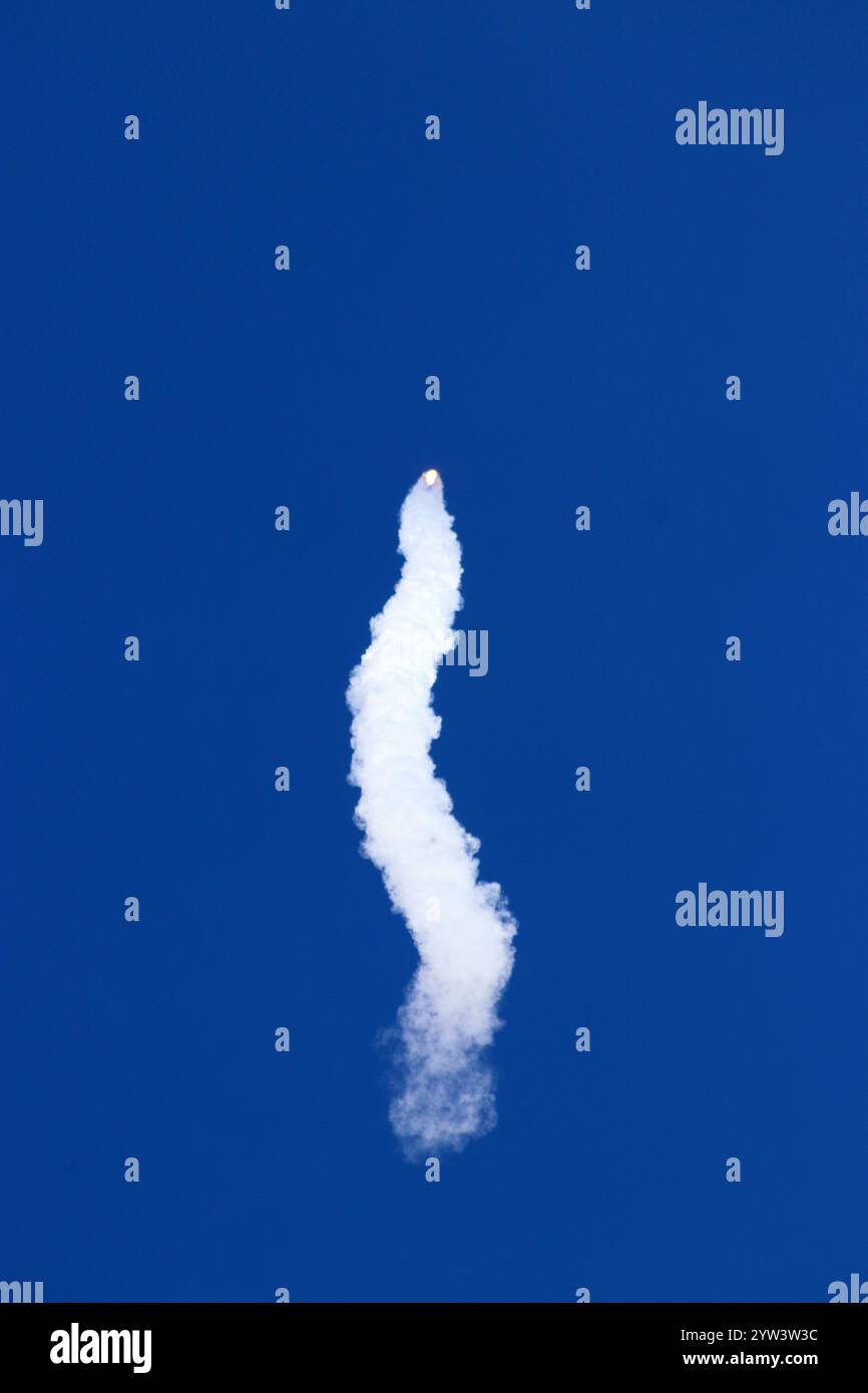 Lancio e atterraggio dello Space X Falcon 9 a cape Canaveral Foto Stock