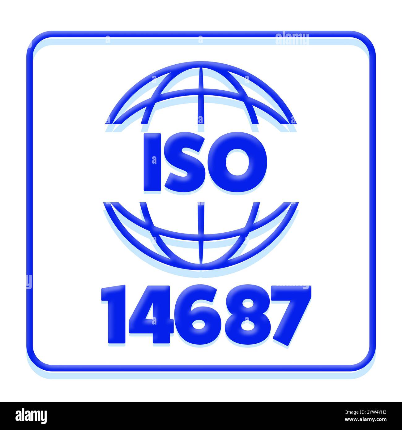 Timbro di certificazione ISO14687 per gli standard di qualità dell'idrogeno. La norma ISO 14687 si applica al settore dell'ingegneria automobilistica (celle a combustibile PEM) Foto Stock