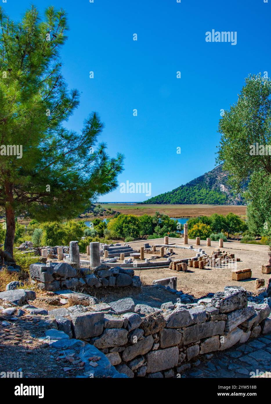Antica città di Kaunos, Turchia. Foto Stock