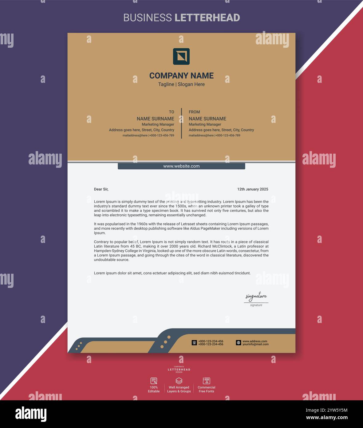 Moderno pacchetto di modelli di carta intestata aziendale con design astratti minimali layout puliti branding professionale e documenti aziendali pronti per la stampa Illustrazione Vettoriale