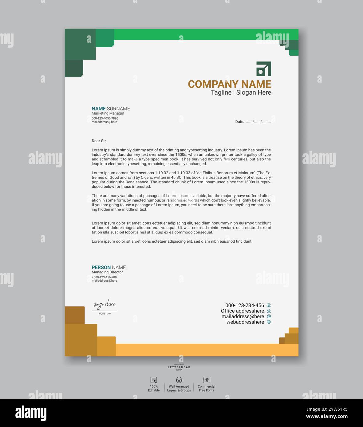 Moderno pacchetto di modelli di carta intestata aziendale con design astratti minimali layout puliti branding professionale e documenti aziendali pronti per la stampa Illustrazione Vettoriale