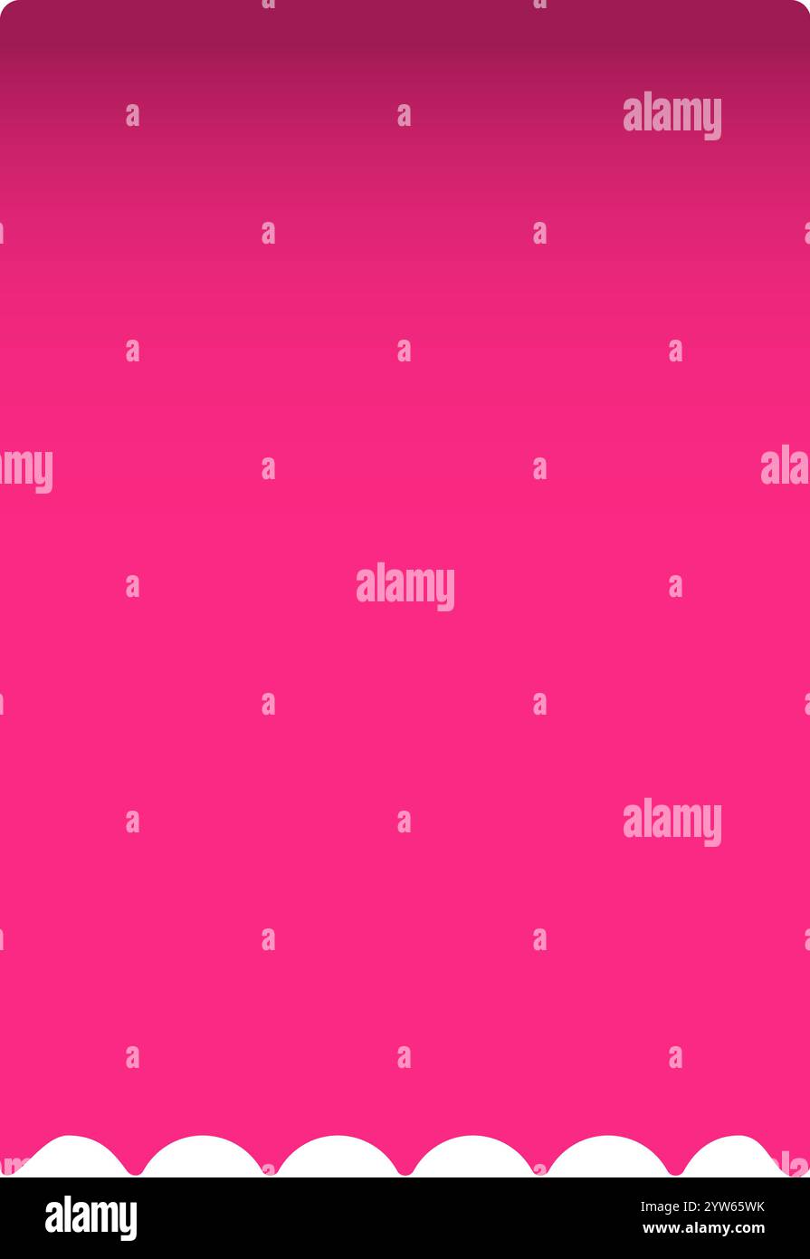 Sfondo rosa brillante con sfumature da scure a chiare, accentuate da un bordo bianco smerlato, che crea un design allegro e divertente Illustrazione Vettoriale