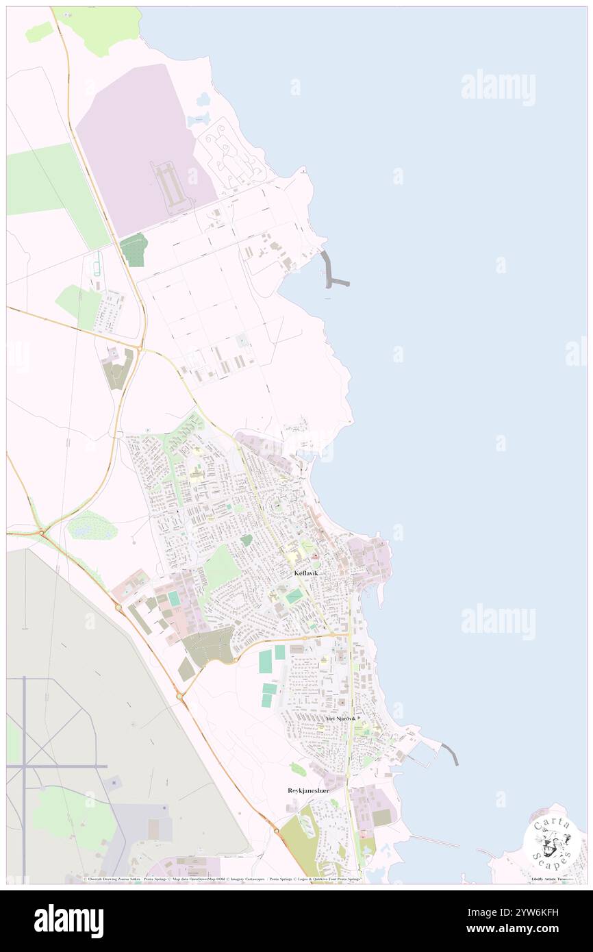 Hotel Berg, Reykjanesbær, IS, Islanda, Penisola meridionale, N 64 0' 34'', S 22 33' 29'', MAP, Cartascapes Map pubblicata nel 2024. Esplora Cartascapes, una mappa che rivela i diversi paesaggi, culture ed ecosistemi della Terra. Viaggia attraverso il tempo e lo spazio, scoprendo l'interconnessione del passato, del presente e del futuro del nostro pianeta. Foto Stock