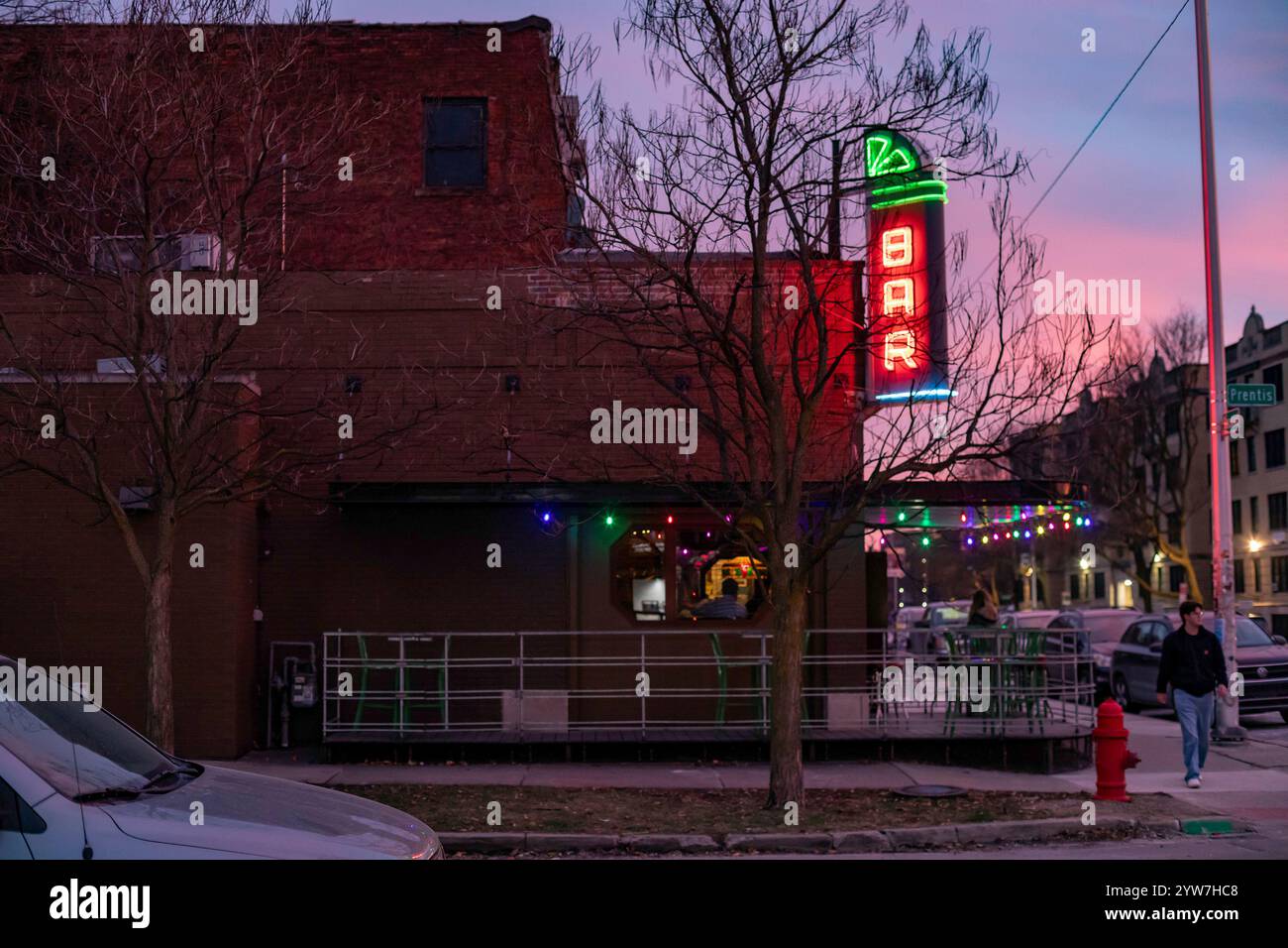 Detroit, Michigan - The Bronx Bar, un bar di quartiere vicino alla Wayne State University. Foto Stock