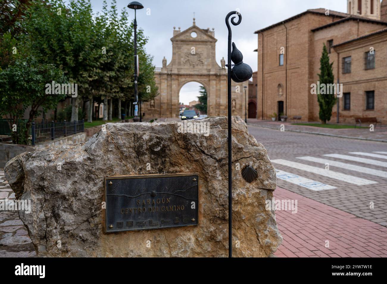 Arco di San Benito Sahagun sul cammino di Santiago. Foto Stock