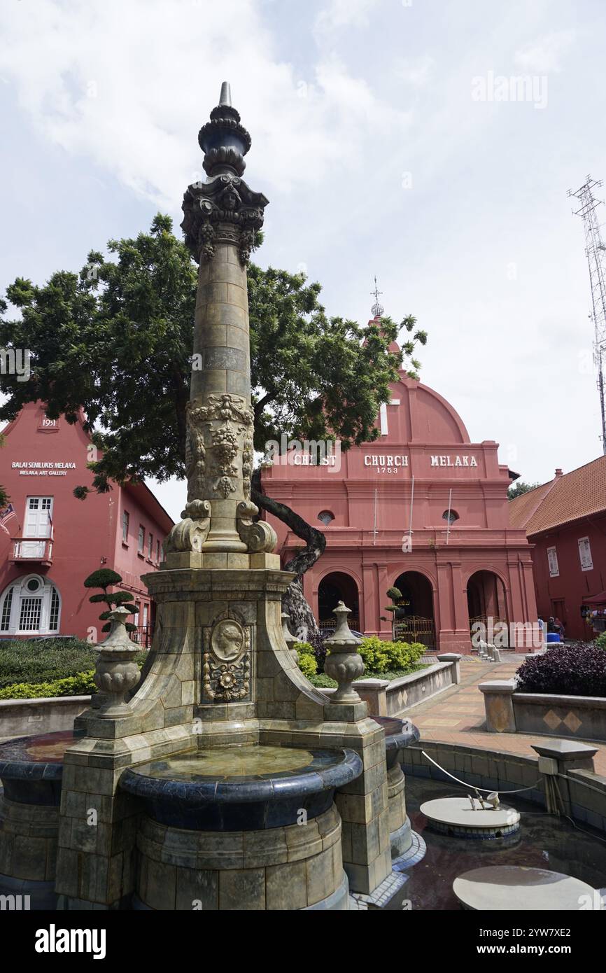Fontana della Regina Vittoria a Dutch Square Melaka Foto Stock
