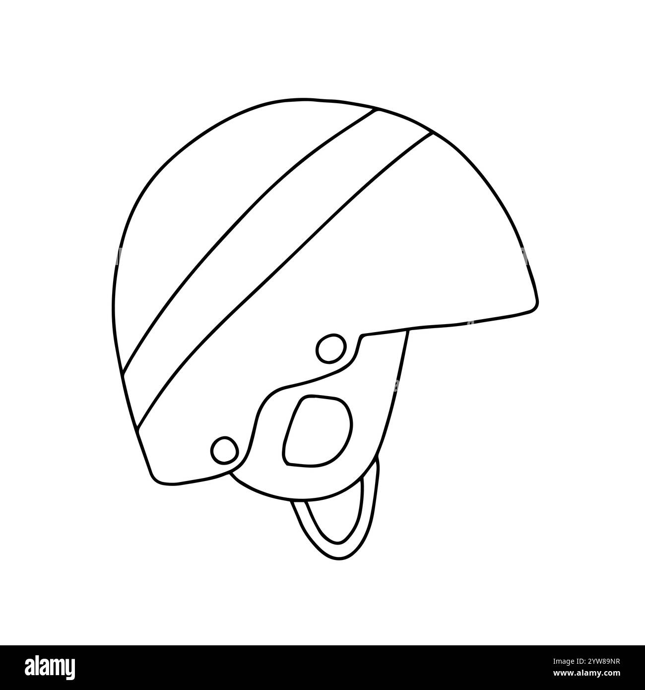 Disegno vettoriale del casco da snowboard Illustrazione Vettoriale