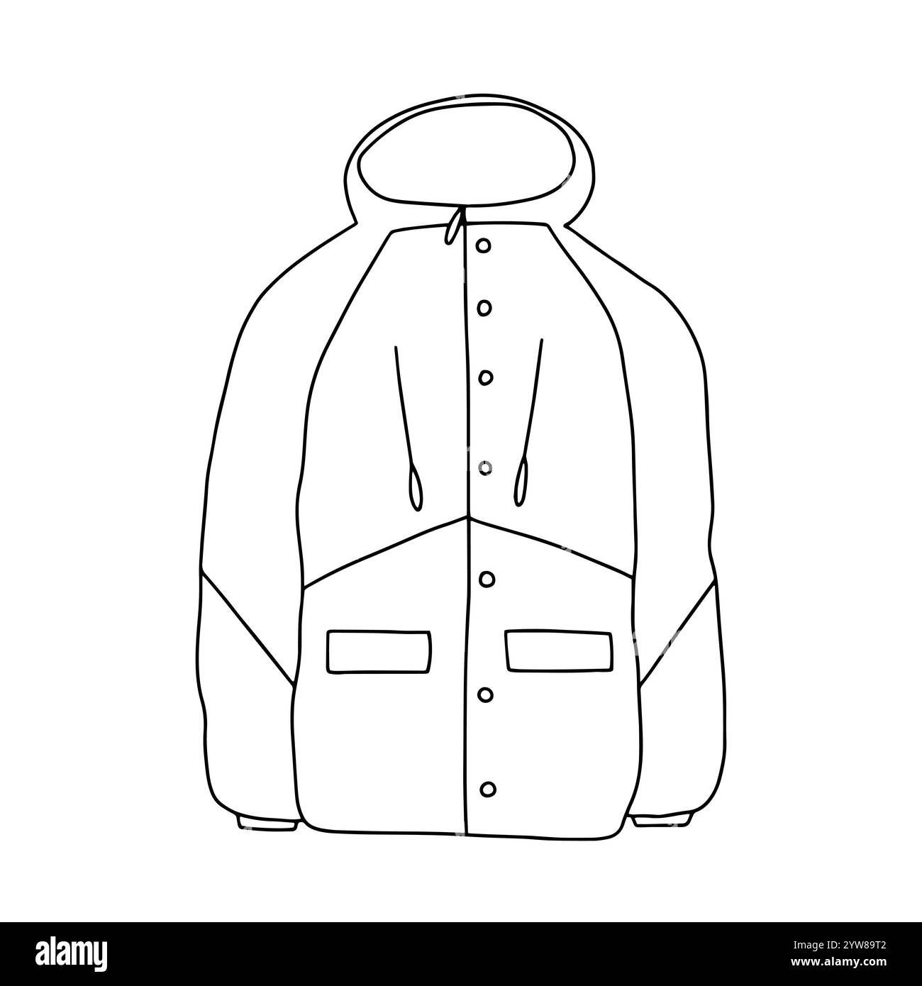 Giacca invernale disegnata a mano Illustrazione Vettoriale