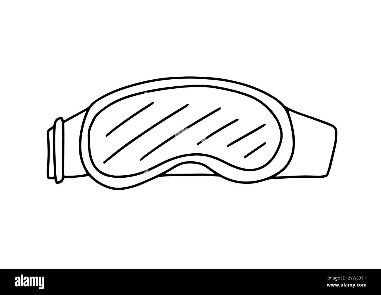 Occhiali da sci vettoriali disegnati a mano Illustrazione Vettoriale