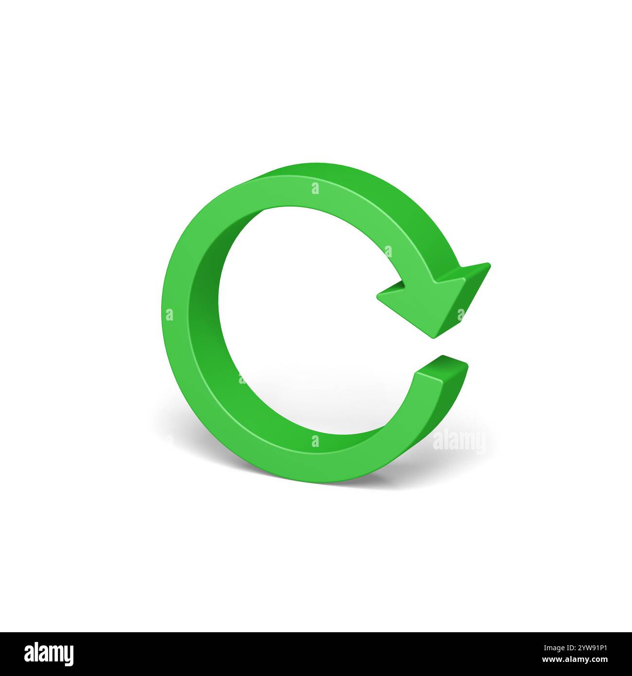 Icona Aggiorna. Ricaricare. Freccia. Isolato. illustrazione 3d. Foto Stock