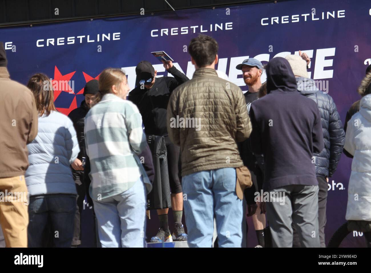 Tennessee National Mountain Bike Festival 2024 XCO Race 2024 al WindRock Bicycle Park di Oliver Springs, Tennessee, Stati Uniti. Foto Stock