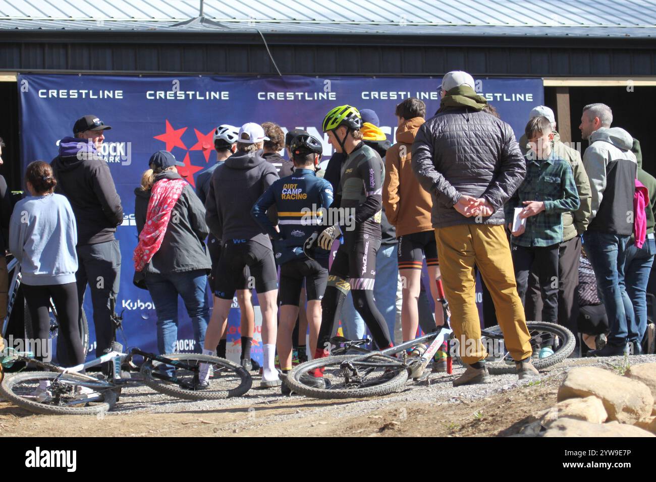 Tennessee National Mountain Bike Festival 2024 XCO Race 2024 al WindRock Bicycle Park di Oliver Springs, Tennessee, Stati Uniti. Foto Stock