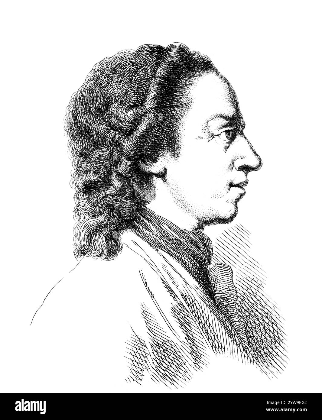 Henry Fuseli o Johann Heinrich Füssli, 1741 – 1825, pittore, disegnatore e scrittore svizzero, editato digitalmente Foto Stock