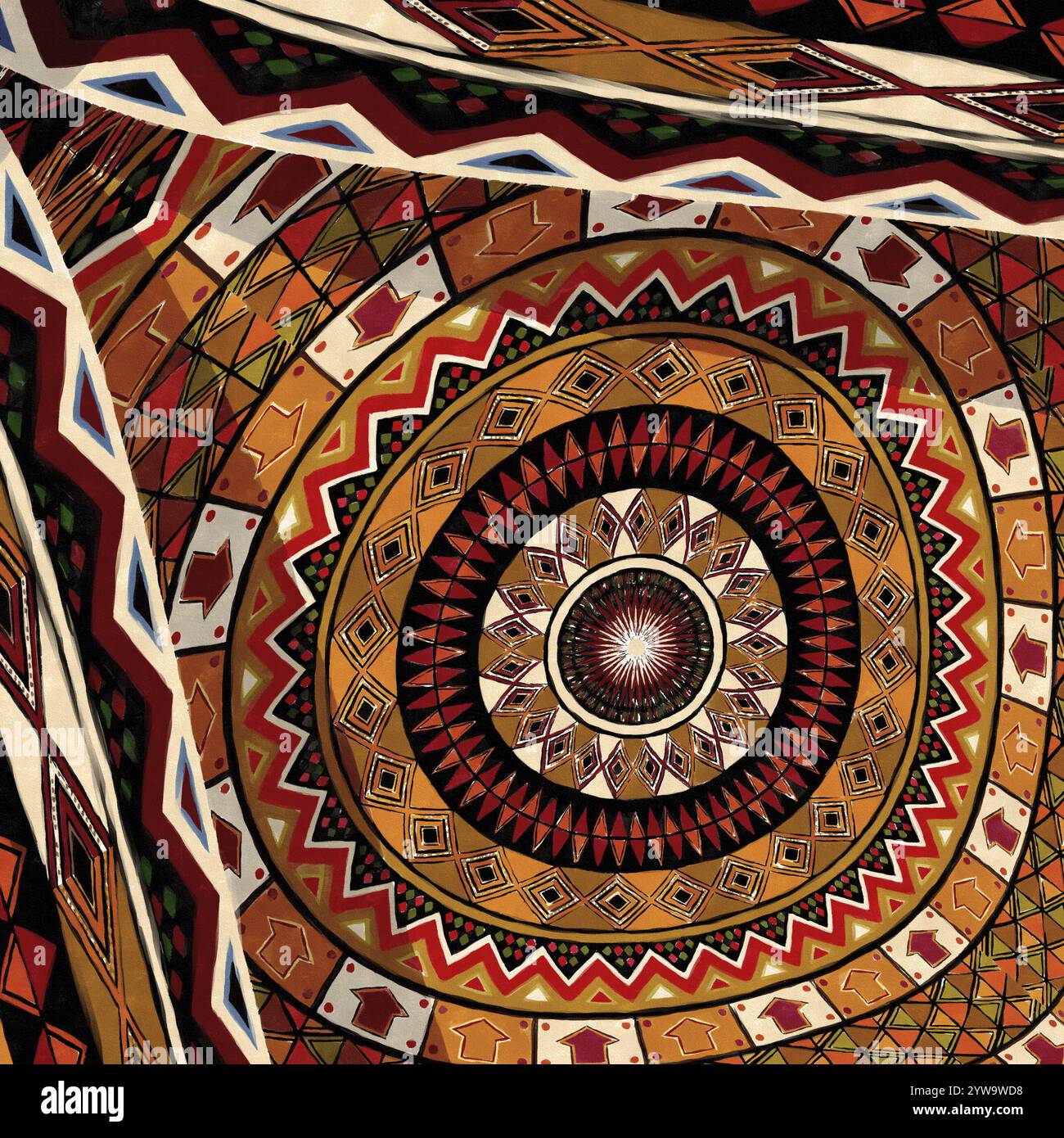 Sfondo artistico etnico in stile tribale. Grafica grafica grafica grafica grafica, sfondo. Foto Stock