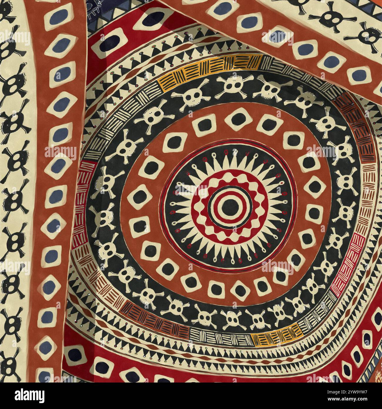 Sfondo artistico etnico in stile tribale. Grafica grafica grafica grafica grafica, sfondo. Foto Stock