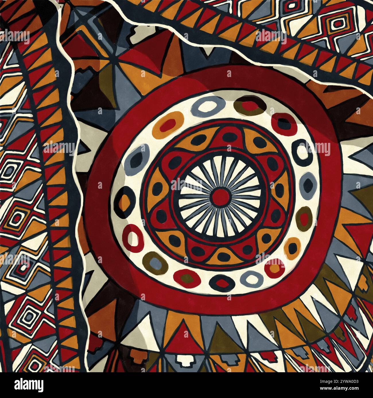 Sfondo artistico etnico in stile tribale. Grafica grafica grafica grafica grafica, sfondo. Foto Stock