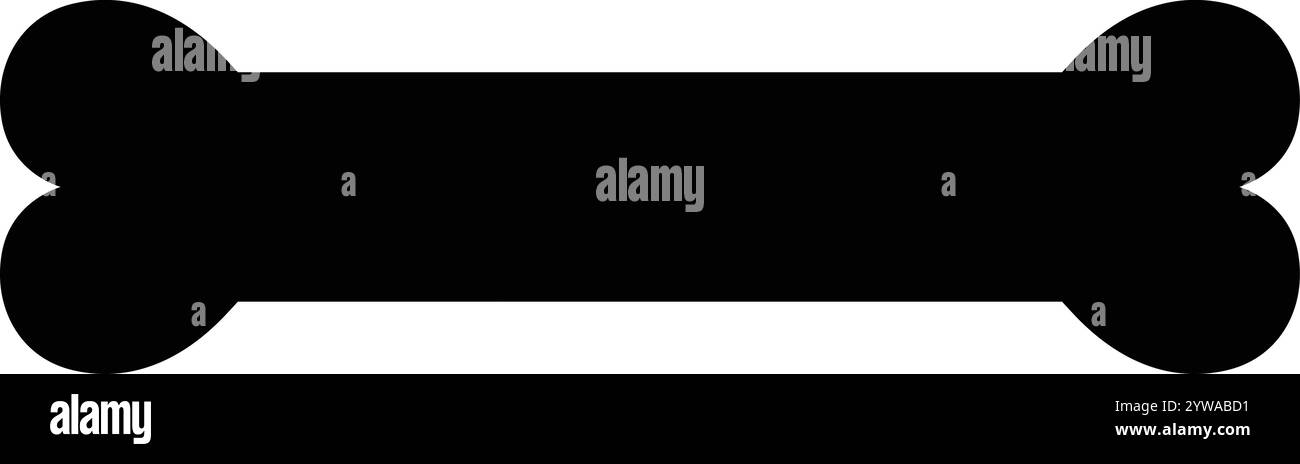 Icona osso cane, osso da masticare cane, cura degli animali domestici, negozio di animali, ossa corpo Illustrazione Vettoriale