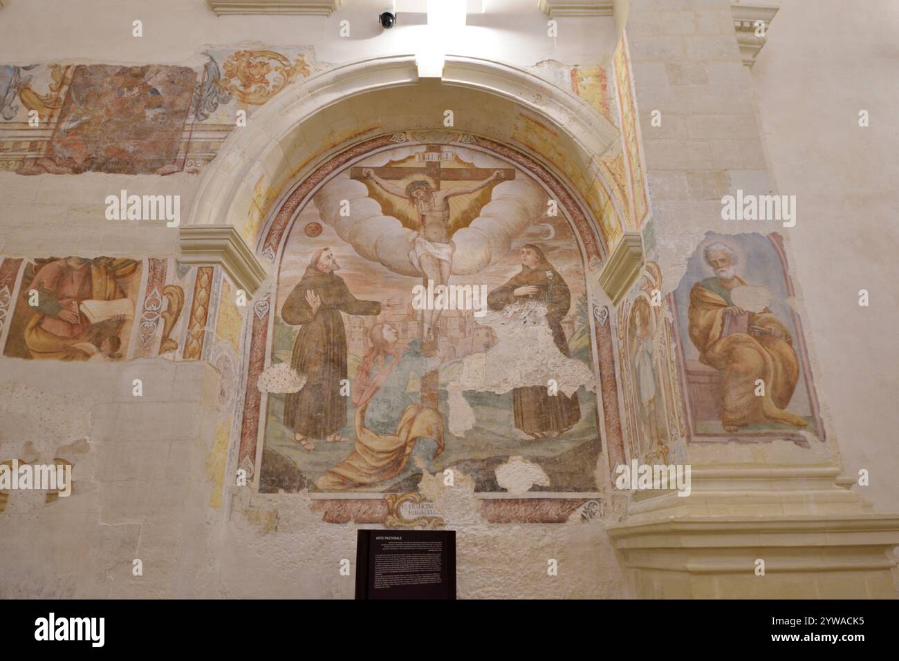 Italia, Basilicata, Matera, Museo Nazionale di Matera, Ex ospedale di San Rocco, Chiesa del Cristo Flagellato, affresco (XVIII secolo) Foto Stock