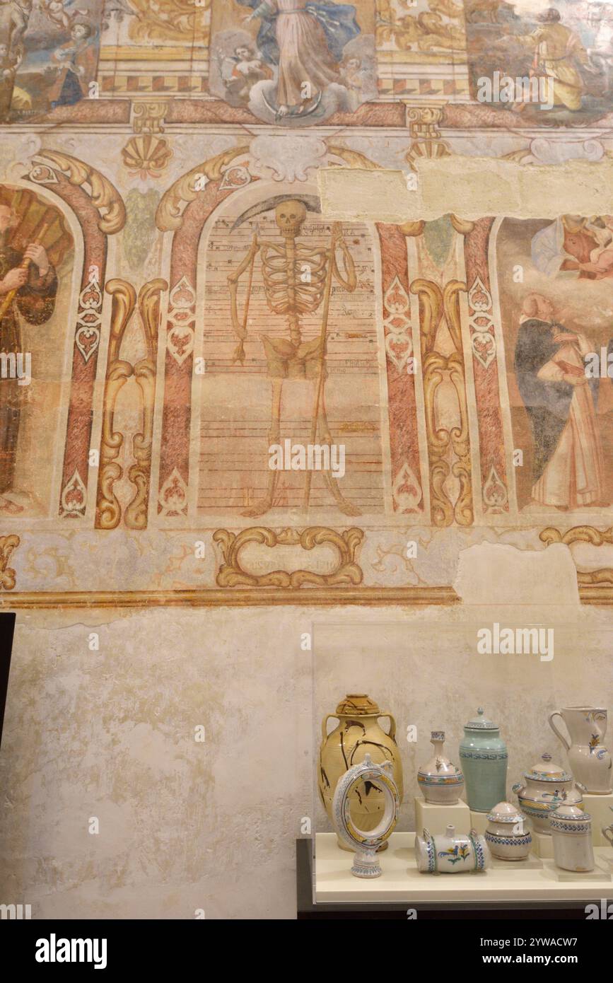 Italia, Basilicata, Matera, Museo Nazionale di Matera, Ex ospedale di San Rocco, Chiesa del Cristo Flagellato, affresco (XVIII secolo) Foto Stock