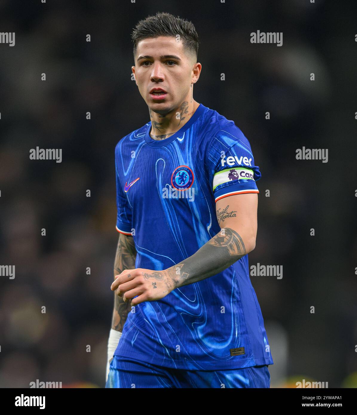 Londra, Regno Unito. 8 dicembre 2024. Tottenham Hotspur V Chelsea - Premier League - Stadio Tottenham Hotspur. Enzo Fernandez di Chelsea in azione. Crediti immagine: Mark Pain / Alamy Live News Foto Stock